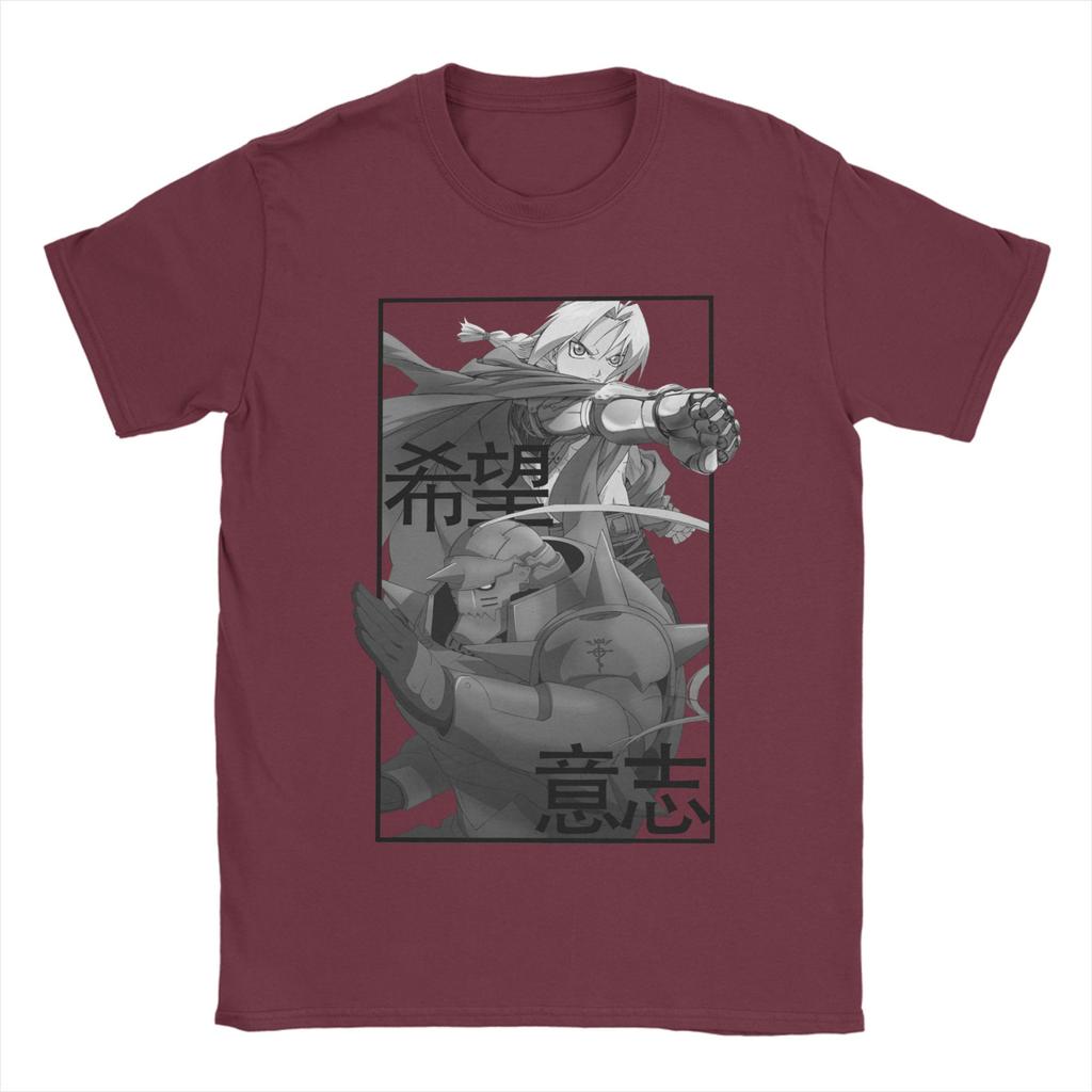 Футболка Le Cose Perdute Fullmetal Alchemist для унисекс, винтажная хлопковая футболка, футболка с круглым вырезом и коротким рукавом, графическая одежда