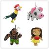 Vacuum-Packed Plush Toy Set: Princess Moana, Rooster, and Pig