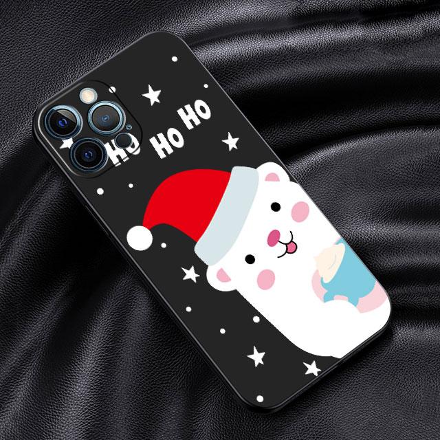 Чехол для Apple iPhone 14 13 11 12 Pro 7 XR X XS Max 8 Plus 6 6S SE 2022 13Pro, черный мягкий чехол для телефона Funda Snowman Christmas