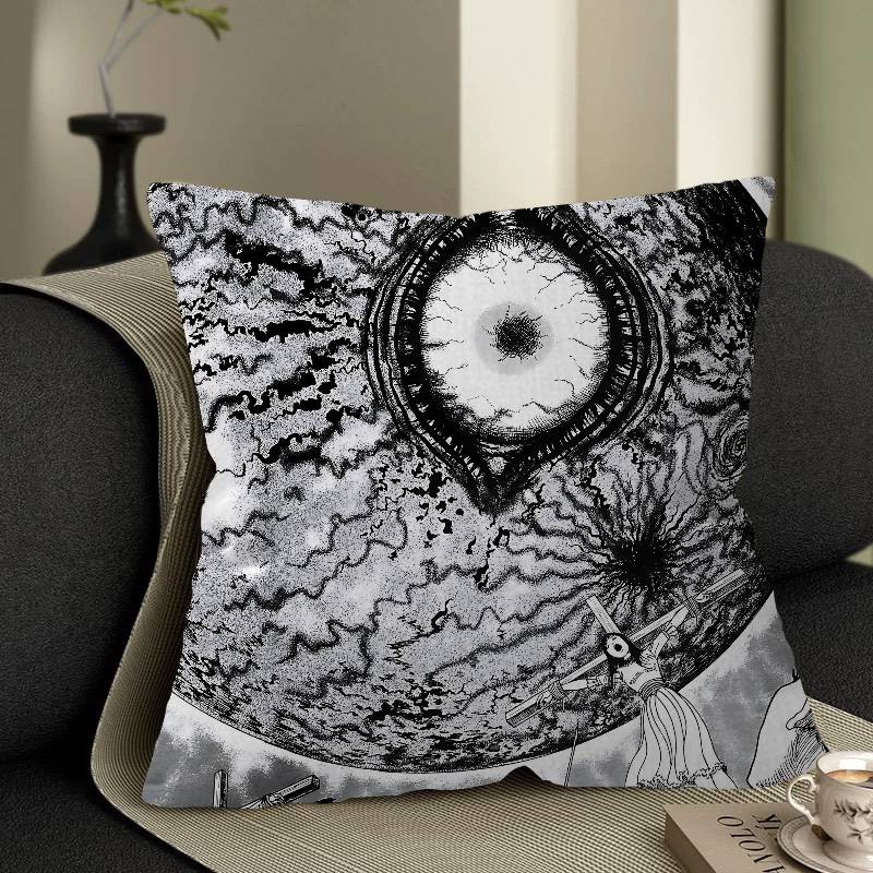 Junji Ito Kawakami Tomie Cushion Cover Polyester Sofa Cushions Decorative Throw Pillows Home Decoration Pillowcover