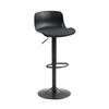 Modern Adjustable Swivel Bar Stools Set of 2, Plastic Backrest & Faux Leather Seat, Gas Lift Height, Metal Base with Footrest, Kitchen Counter