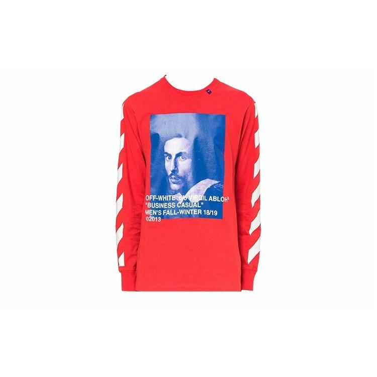 OFF WHITE Лонгслив с принтом Моны Лизы OMAB001F181850112030