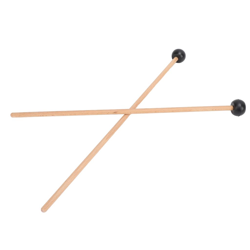 2PCS Glockenspiel Mallet Rubber and Solid Wood 16.5 Inch Long Tongue Drum Mallet