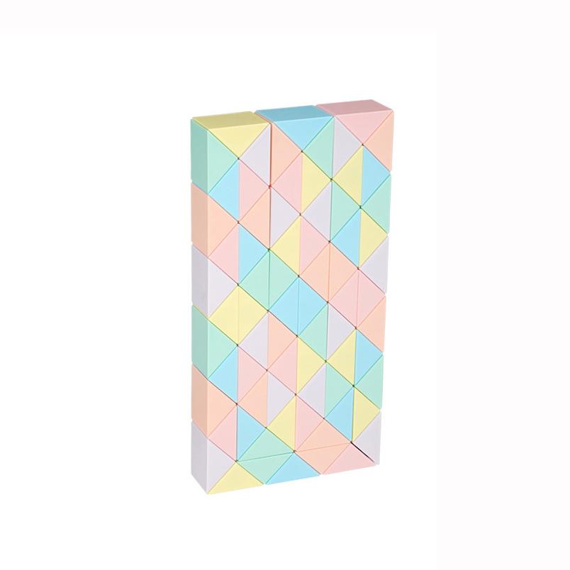 48 клиньев цвета радуги, волшебный кубик-змея, поворотная головоломка, 3D-головоломка, сенсорные игрушки