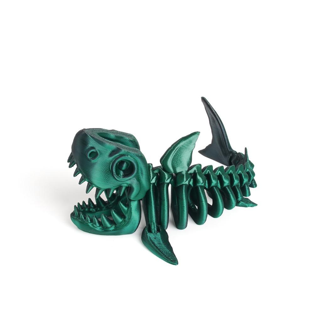 Многосуставная Подвижная 3D-печатная Модель Акулы Ручной работы Имитация Акулы Настольное Украшение