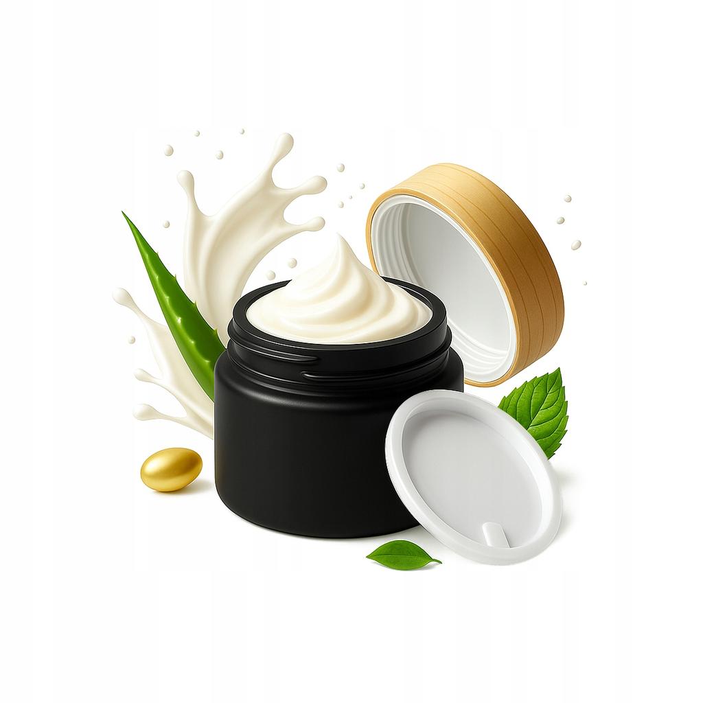Glass Jar Container BLACK MATT 30g for Cream Balm Cosmetics Ointment Gel