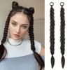 Synthetic With Elastic Band Hair Fiber Extensions Natural Looking Long Braided Ponytail Hair Accessories For Women Party Daily Use