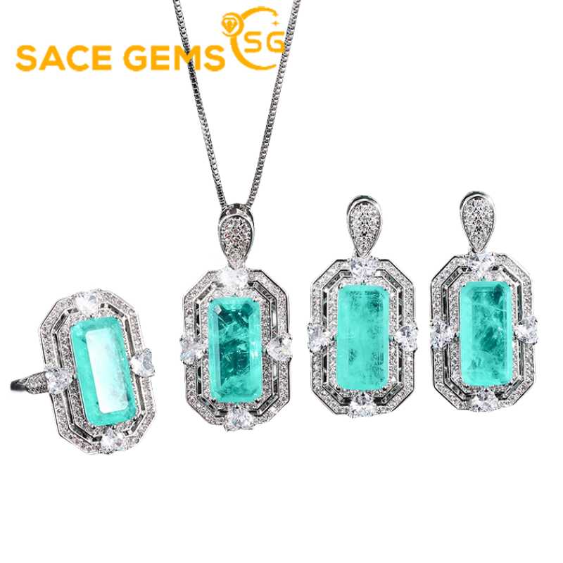 SACE GEMS классический медный сплав циркон кольцо серьги кулон ожерелье ювелирные наборы подарки для свадебной вечеринки