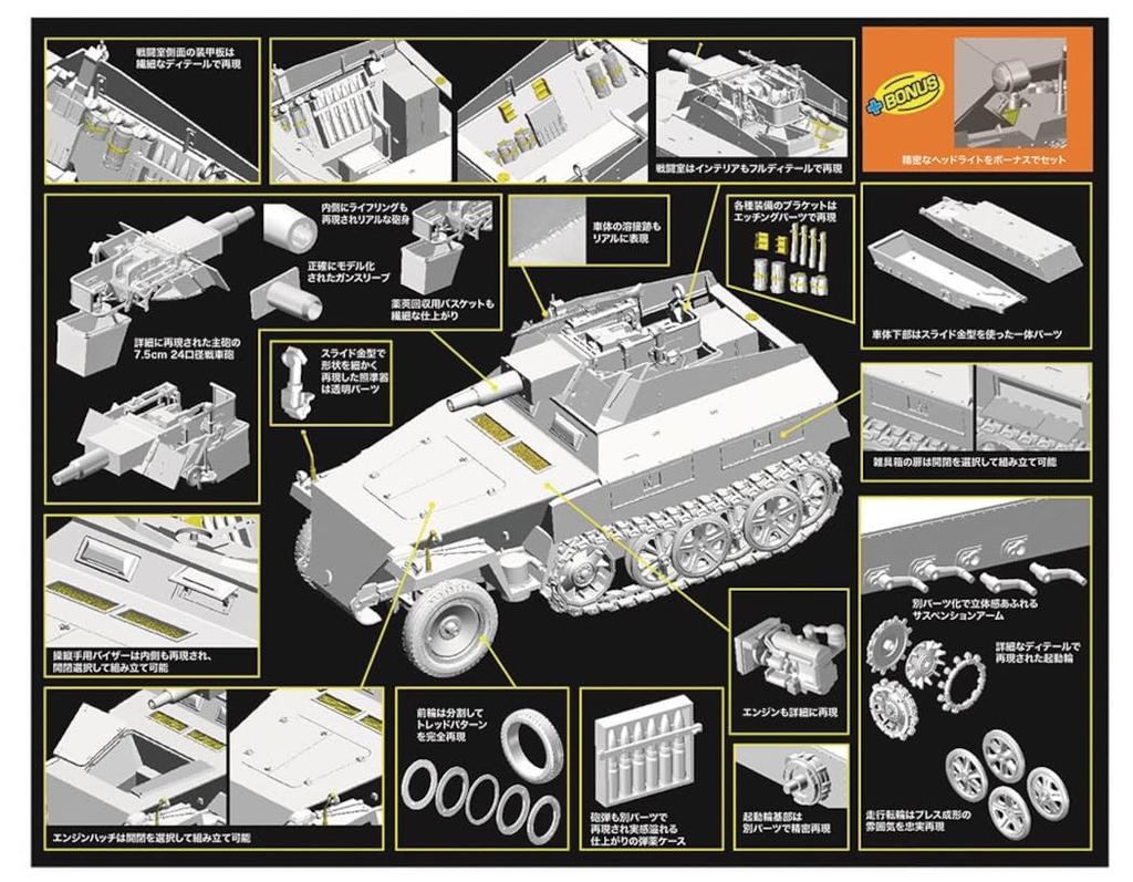 Platts Dragon WW2 Germany Neu Turret Mounted Magic Gun Width Firearms Equipment Parts Included Luxury Specification Version Plastic Model DR6425SP