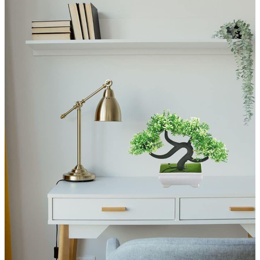 1 шт. Искусственное дерево бонсай с дизайнерским горшком для домашнего декора, искусственное растение бонсай поддельное дерево, гостиная, новое