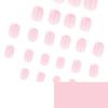 24 шт. Короткие квадратные накладные ногти с глянцевым акриловым покрытием для французского маникюра для женщин и девочек