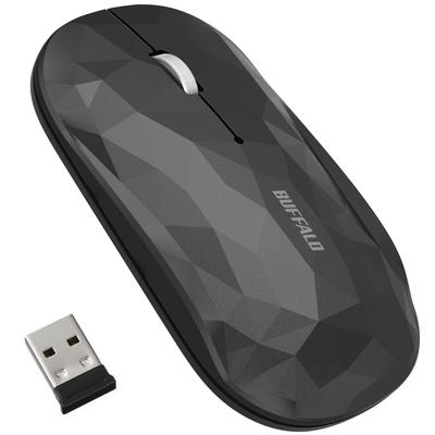 Беспроводной мобильный приемник Buffalo FLEXUS Slim и переключатель DPI для презентаций До 582 дней работы Совместим с мышью Geometry BSMBW335GBK, 2,4 ГГц,