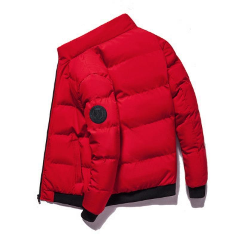 Men's Winter Cotton-padded Clothes, Winter Jackets, Stand-up Collar Down Cotton-padded Clothes, Thickened Middle-aged Cotton-padded Jackets.