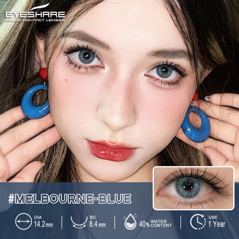 Eyeshare Цветные контактные линзы Black Beauty Pupil Натуральные линзы Цветные контактные линзы Синие контактные линзы Контактные линзы для глаз