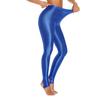 Женские блестящие компрессионные леггинсы больших размеров с высокой талией, колготки для тренажерного зала, йоги, бесшовные брюки, спортивные штаны со стременами