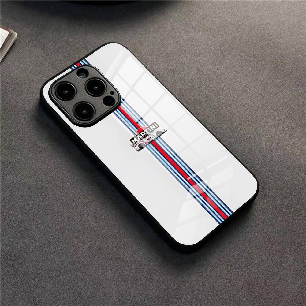 M-Martinis Racing Чехол для телефона For IPhone 17 16 Pro 15 Pro Max 14 13 12 11 X XR XS Max Plus SE Стеклянная крышка