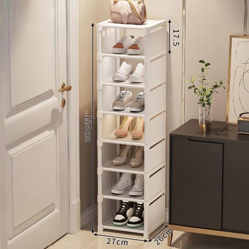 Shoe Rack Multi-layer Storage Rack Household Simple Door Indoor Storage Rack Household Dustproof Multi-purpose Shoe Cabinet