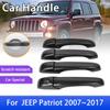 Крышка дверной ручки из углеродного волокна, подходит для JEEP Patriot Liberty Russi 2007 ~ 2017, аксессуары для внешнего украшения автомобиля, наклейки 2008