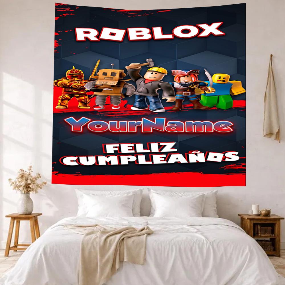 Roblox Custom Your Name Wall Decor Tapestry Art For Pet Memorial Birthdaywedding Party Backdrop Family Gift