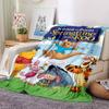 1pc Tiger Piglet Adventure Flannel Blanket,Ultra Soft Warm Plush Throw for Home Bedroom Bed Sofa Cover Camping Picnic gift Y7177