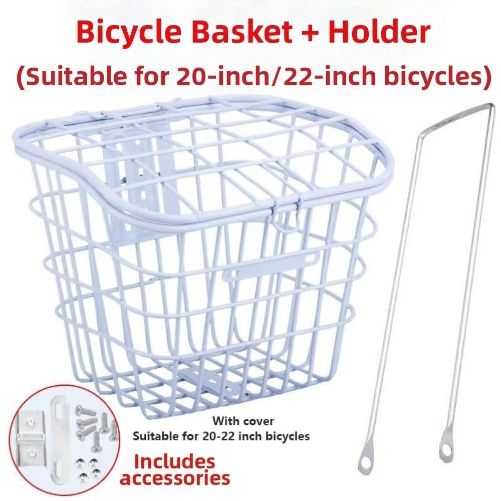 Universal Large Capacity Storage Baskets Metal Bicycle Front Basket Electric Bicycles Accessories