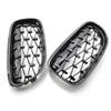Shiny Black Chrome Diamond Meteor Style Front Kidney Grille For BMW 3 Series E90 E91 4 Doors LCI Facelift 2009-2012