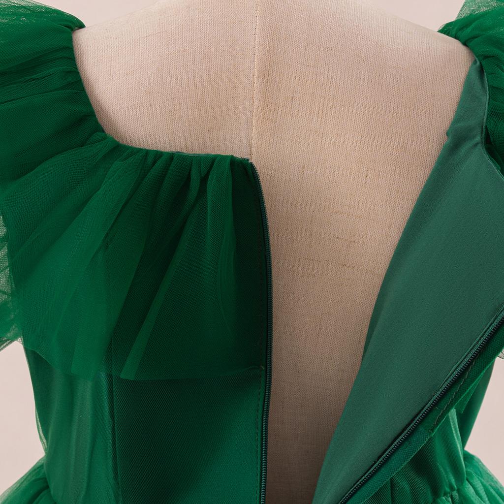 Платье принцессы для девочек-цветочниц на свадьбу, летнее детское торжественное длинное платье с бантом для школьного вечера, вечеринки, детского новогоднего платья LP-523