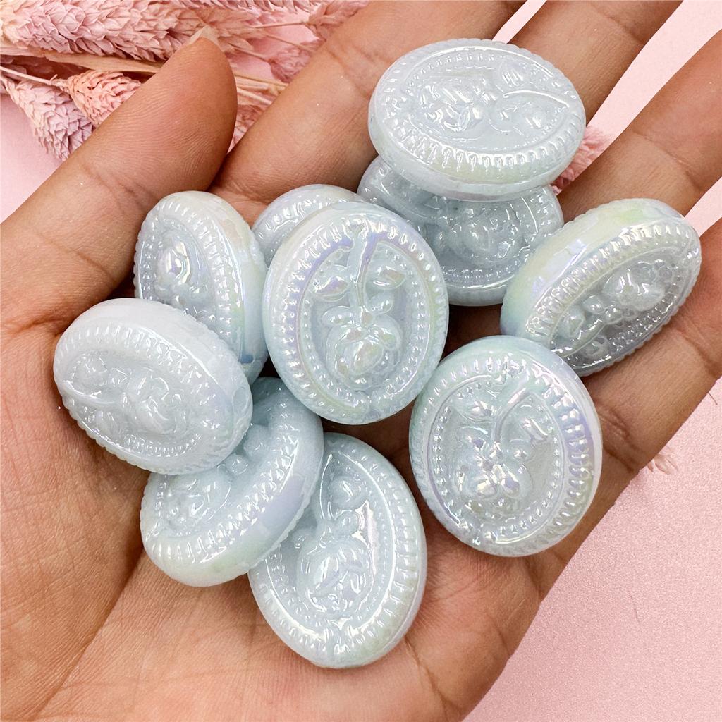 Home Party Supplies Acrylic DIY Jewelry Accessories For Bracelet Necklace Making 23.3*27.7mm Creative Charms Pendants Fashion 10Pcs Rose Flower Beads