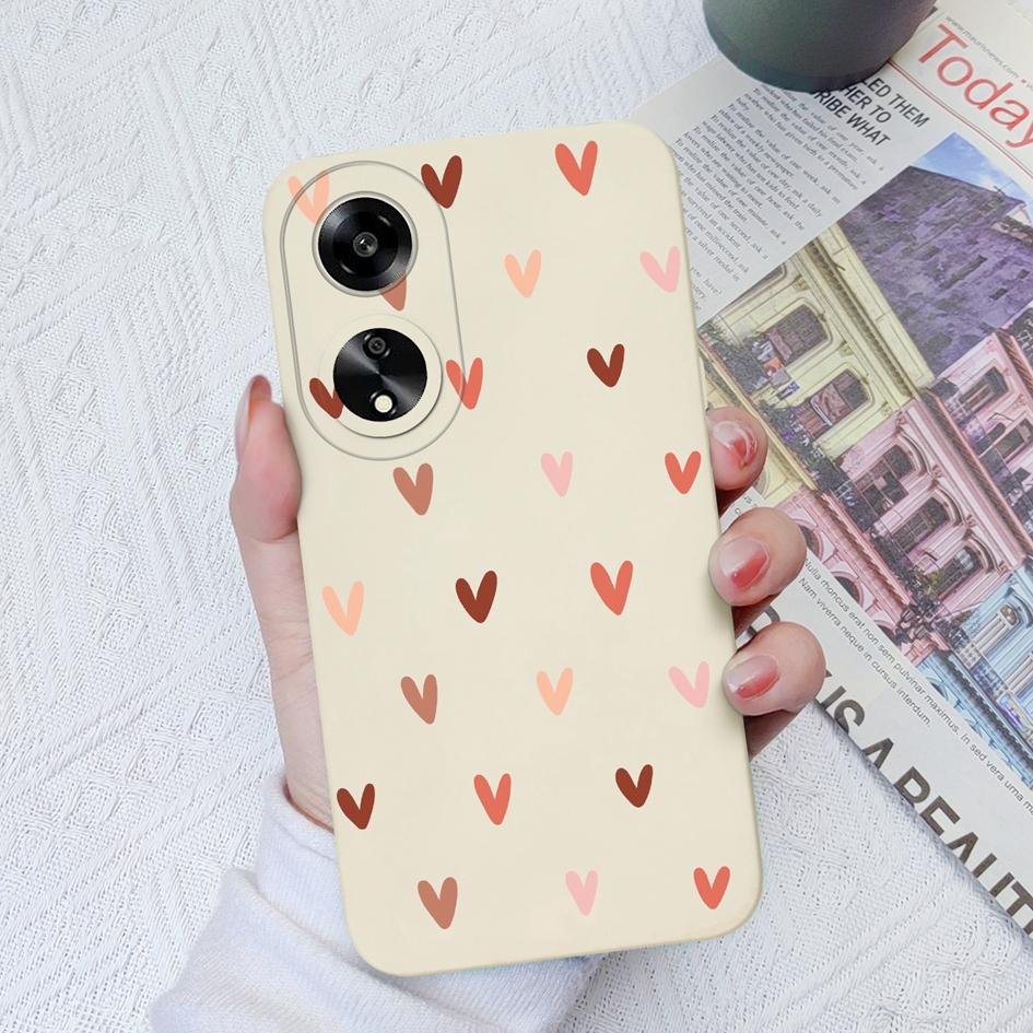 Модные чехлы для телефонов Love Heart для Oppo A1 A1K A7 A11 A15 A35 A52 A55, мягкий жидкий силиконовый противоскользящий прочный противоударный защитный чехол для Oppo Capa