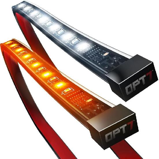 OPT7 Sidekick 78" Running Board Lights 2PCS LED Strips w/Sequential Amber Turn Signal, DRL, White Courtesy Light for Extended Crew Cab Trucks Pickup