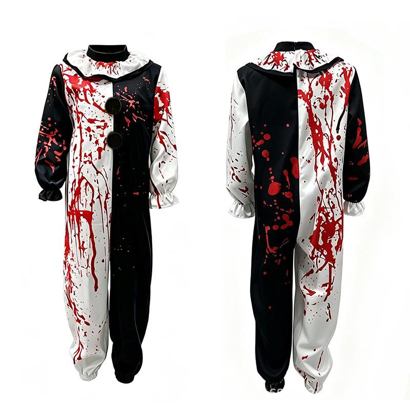 Halloween costume: scary clown cos Costume for children and adults, including onesies and role-playing outfits