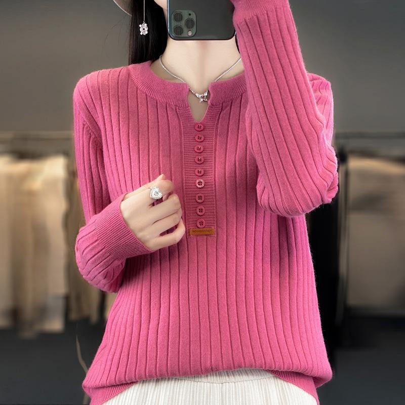 Autumn Women's Sweater Temperament Pullover Round Neck Regular Sweater Women's Knitwear