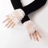 Cross-border Pleated Mesh Lace Sleeves Women's Decorative Cuffs Replacement Fake Sleeves