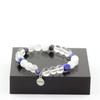Stones and Minerals. Lapis Lazuli Bracelet from Pakistan + Cracked Quartz Beads from Brazil + Made In France.