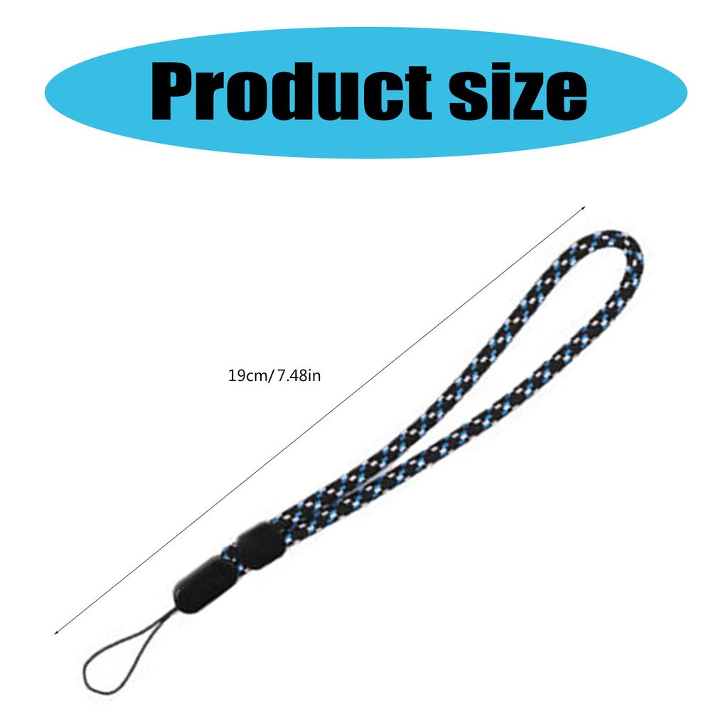 7.5inch Wrist Lanyard Hand Strap Adjustable Cellphone Strap Wrist Rope for Key Phone Flashlight Electronic Accessories
