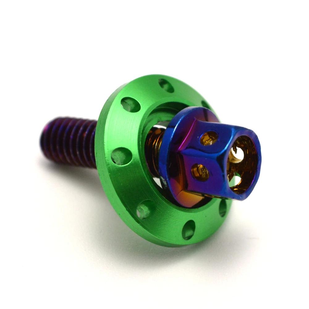 Motorcycle Electric Car Modified Fender Screw Flat Fork Stainless Steel Color Screw M6 Outer Hexagon Flange Cap Pad