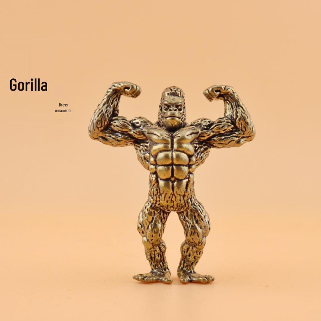 Статуэтка Ваджрапани из латуни Gorilla Fitness: Антикварная бронзовая фигурка для чайной церемонии