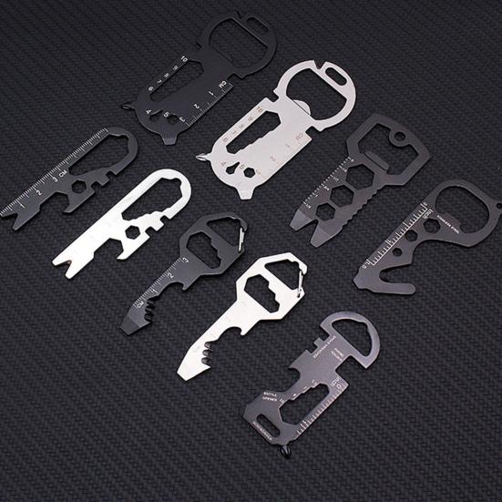 Брелок-открывалка для бутылок, многофункциональный инструмент, компактный дизайн, портативный многоцелевой гаечный ключ, отвертка, удобный для экстренных случаев