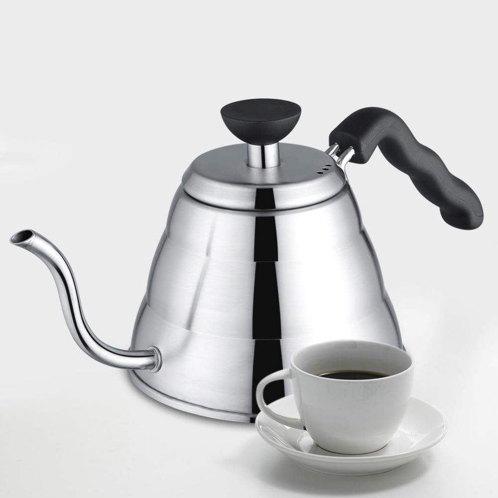 Gooseneck Shaped Gooseneck Kettle 1L Capacity Stainless Steel Kettle  Pour Over Coffee