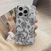Sleek Transparent Floral Lace phone case mobile phones for iphone 17 pro max cover Glass for iPhone 17 16 15 14 13 12pm Pro Plus