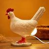 USB Charging Hen Laying Egg Statue Luminous Resin Chicken Lamp Simulation Chicken LED Lamp Bedside