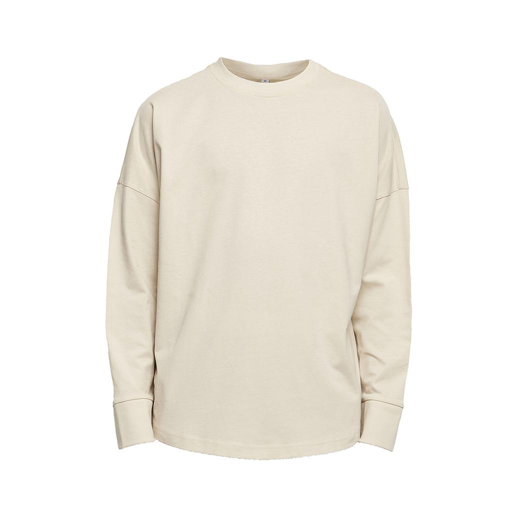 Build Your Brand Мужская футболка большого размера с длинными рукавами и разрезами