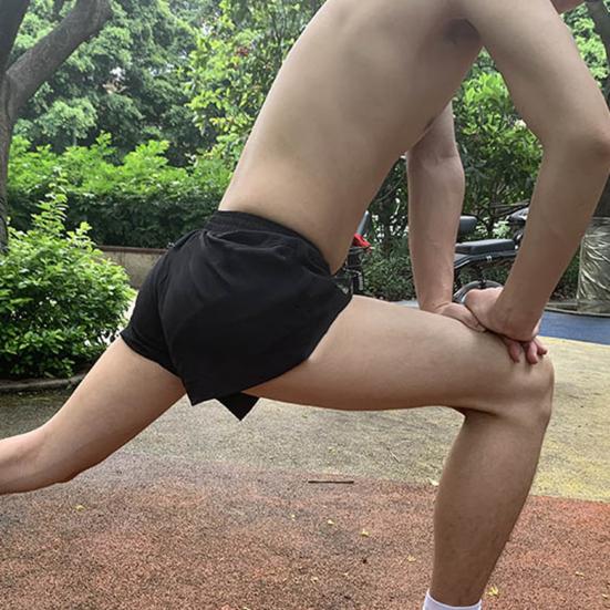 Мужские летние повседневные шорты с эластичной завязкой на талии, шорты для фитнеса, быстросохнущие спортивные шорты, быстросохнущие однотонные широкие шорты