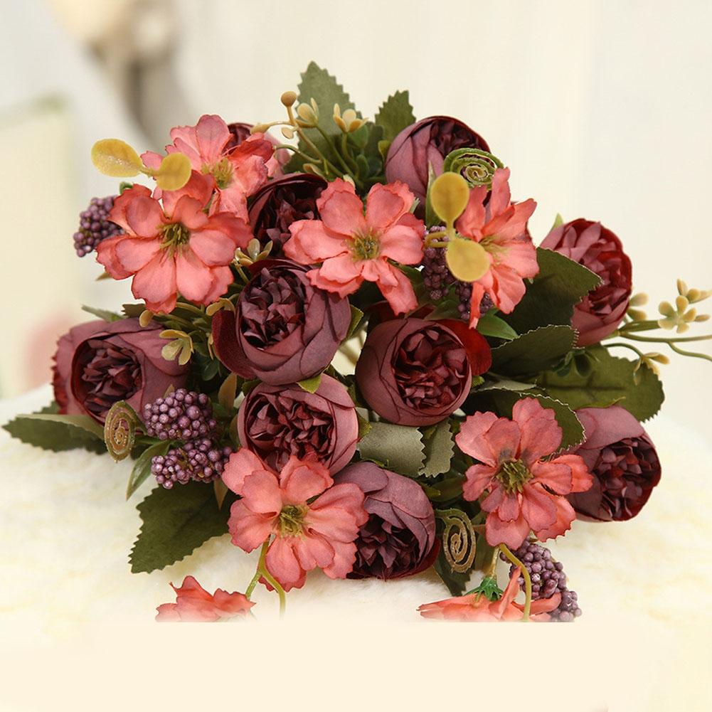 Office Decoration Rose Flower Simulated Bouquet High Quality