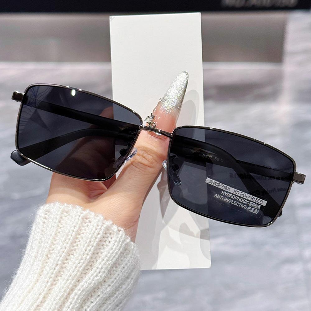 Metal Frame Polarized Sunglasses Man UV400 Lenses Lightweight Retro Square Sun Glasses Male Driving Shades Pilot Eyewear Goggles