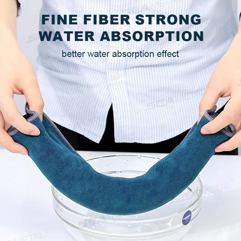 SEAMETAL Большое абсорбирующее полотенце для мытья автомобиля из кораллового вельвета - Двустороннее, быстросохнущее и идеально подходит для воскования 30*30СМ