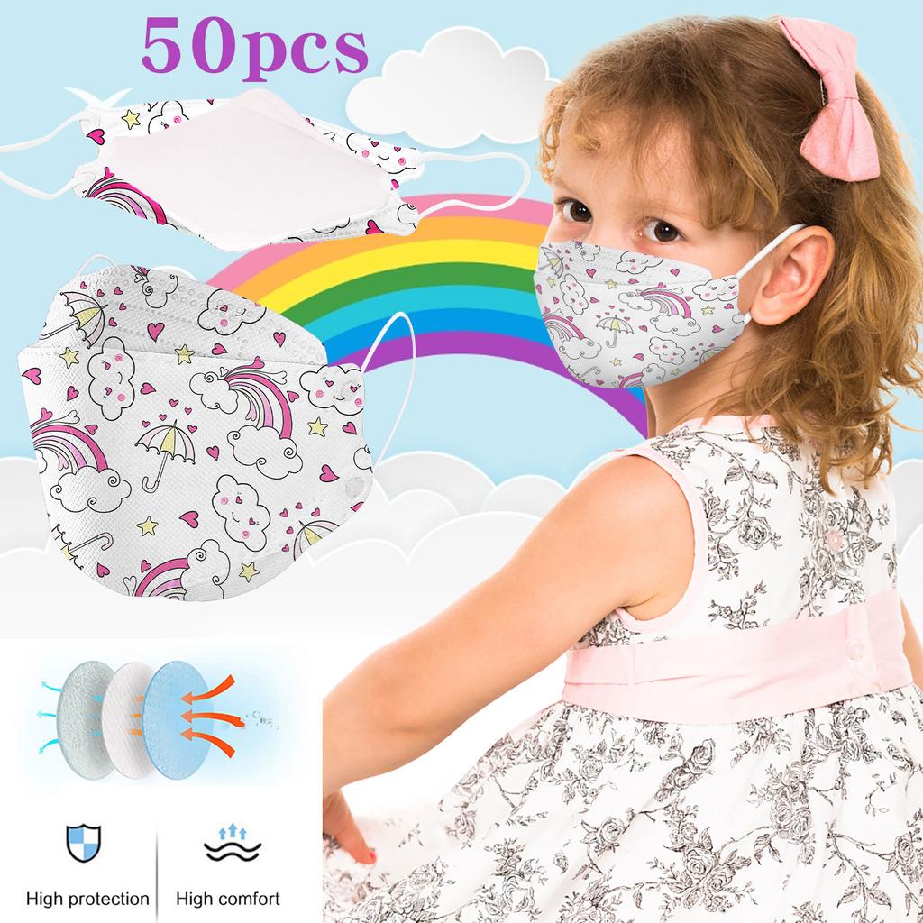 Kids Children's Baby Mask Disposable Face Mask Cartoon Ear Loop Masks