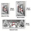 Christmas Kitchen Runner Set Non Slip Washable Candy Cane Gingerbread Text Floor Mats Xmas Holiday Rug for Rustic
