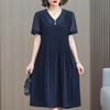 Plus Size Casual Women's Dresses Summer Vintage Clothes Loose Short Sleeve Elegant Dress