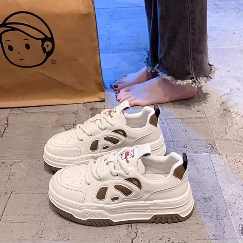 Panda Little White Shoes Women's Spring 2024 Spring New Women's Board Shoes Platform Casual Sports Shoes Ins Tide Super Fire